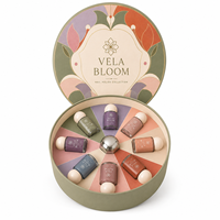 Boîte cadeau ronde rigide personnalisée de luxe avec insert pour vernis à ongles et ensembles cosmétiques, emballage en papier
