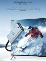 Adaptador Convertidor de Tipo-C a HDMI 4K 60Hz HD, Compatible con Duplicación de Pantalla para Laptop, Teléfono, Mac, iPad