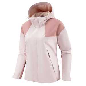 Women's Windproof Hooded <b>Jacket</b> Ice Purple Blue Outdoor Workwear Full Sleeve Natural Waist Printing - Product Image 2