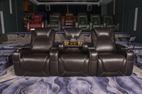 Bequem wohnzimmer arm echtes echtes leder sofa-set mit funktionen elektrischer liege möbel stühle-set