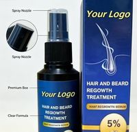 Spray tonifiant capillaire à base de plantes OEM avec extrait de romarin, caféine et peptides, renforce les racines des cheveux, soin du cuir chevelu, brume pour hommes et femmes