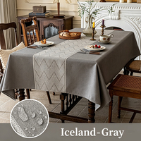 Nappe rectangulaire nordique personnalisable en gros, en lin épais tissé, imperméable et anti-taches, pour mariage en extérieur