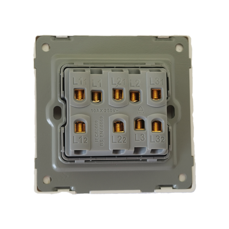 VNX UK Standard Luxury Large Panel Modern Style White Electric 2 Gang High Quality Wall Switches for Home Hotel
