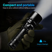 Lampe torche de plongée professionnelle T6 LED IPX8, profondeur de plongée 50m, portée 500m, alimentée par batterie 18650, en alliage d'aluminium, lampe torche LED portable