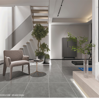 Carreaux de porcelaine HN-TILE aspect travertin moderne 600x1200mm finition mate texture bois antidérapants pour sol et mur chambre hôtel