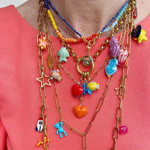 Красочное многослойное сложенное ожерелье рыба Птица Любовь ЗВЕЗДА черепаха DIY кулон очарование ожерелье из бисера - Product Image 4