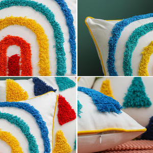 Housse <span class=keywords><strong>de</strong></span> coussin carrée personnalisable Innermor Luxury 100% polyester, multicolores arc-en-ciel, pour hôtel, hôpital, chambre d'enfant, maison moderne - Product Image 4