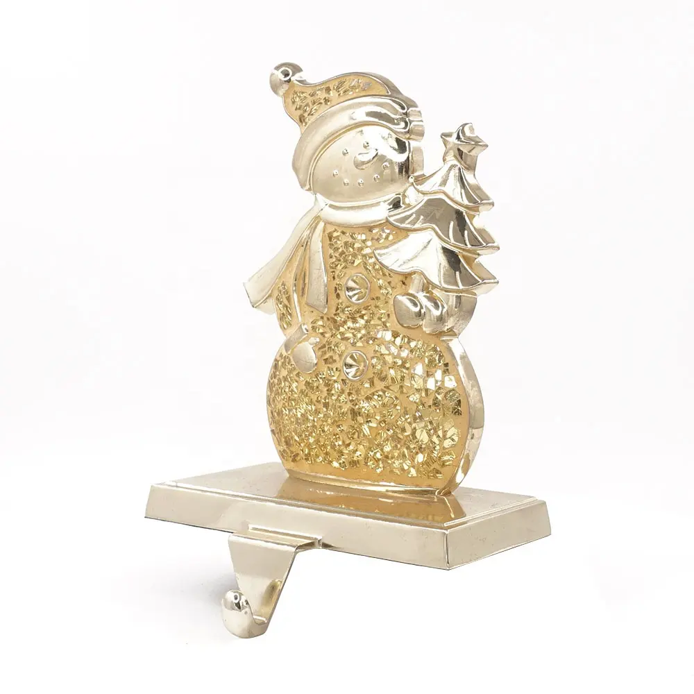 Purchase Gold Glass Snowman Shape Stocking Holder Ornaments Christmas Decorations