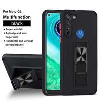 Support magnétique invisible de couleur contrastante, coque de téléphone TPU + PC pour Motorola G60 G50 G100 G10 G20 G30