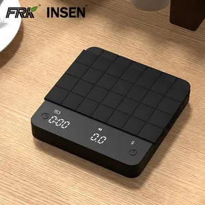 2024 New Design Mini 2kg 0.1g Coffee Scale Silicone Mat Set Type-c Rechargeable Espresso Digital Coffee Scale With Auto Timer