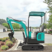 Livraison gratuite, excavatrice EPA 1 tonne, moteur KOOP/Briggs Stratton, excavatrice à chenilles, mini-excavatrice agricole, pompe à moteur, haute efficacité, en vente