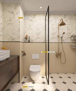 Piastrella in Ceramica Geometrica Effetto Marmo Verde 600x1200mm, Motivo Art Déco, Antiscivolo per <span class=keywords><strong>Pavimenti</strong></span> e Pareti di Bagni e Appartamenti - Product Image 6