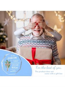 Acrylique <span class=keywords><strong>cadeau</strong></span> parrains et marraines pour femmes merci d'être mon parrain S de <span class=keywords><strong>filleul</strong></span> bureau bureau décor anniversaire souvenir - Product Image 4