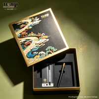 Boîte cadeau personnalisée pour stylo et carnet, emballage rigide pour papeterie, coffret cadeau pour ensemble d'écriture, emballage en papier avec logo personnalisé