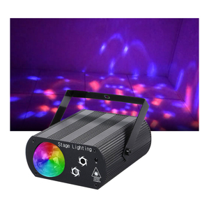 LED Magic Ball Light Multi Pattern Red <strong>Green</strong> Blue <strong>Laser</strong> Light Sound Control DJ Disco Stage Light with Remote Control - Product Image 1