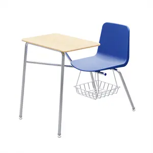 Guyana Modern University College Student Desk And Chair Combo Single School Chair With Writing Board