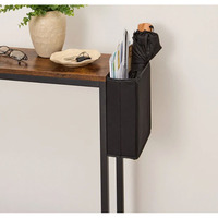 Table console étroite en MDF haut de gamme pour salon moderne, facile à installer, avec deux niveaux et poches latérales, mobilier de maison pour l'exportation en gros