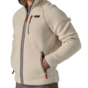 Áo khoác mùa đông nam chất liệu lông cừu, lót lông <span class=keywords><strong>Sherpa</strong></span>, màu trơn, có túi, thiết kế khóa kéo, có thể tùy chỉnh theo nhà máy - Product Image 4