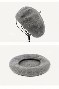 RTS 73 Colors Custom Villus Top Quality French Winter Hats Women Wool Beret Hats for Women - Product Image 5