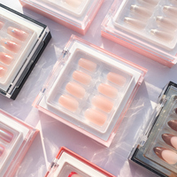 Easywell Vente chaude 30 pièces Autocollants pour ongles en gel acrylique souple de haute qualité Faux ongles en gros Dégradé Luxe Appliquer sur les ongles