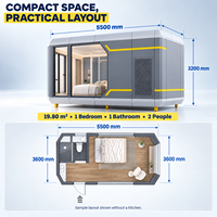Maison capsule modulaire préfabriquée avec isolation en PU pour projets en climat froid en Norvège