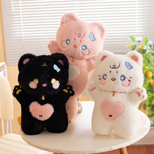 Peluche a Forma di Gatto Cartoon Creativo, Giocattolo Morbido Personalizzato, Regalo Mascotte con Cotone PP per Alleviare lo Stress - Product Image 6