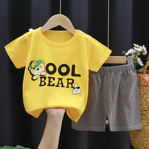 Ensemble de vêtements pour bébé garçon et fille, 2 pièces, t-shirt à manches courtes et short, ensemble pour enfants de 1 à 7 ans, pyjama d'été décontracté - Product Image 6