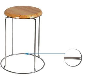 Taburete de bar moderno de hierro y madera de granja, asiento redondo de madera, diseño sin respaldo y reposapiés incorporado para un estilo elegante y cómodo - Product Image 6