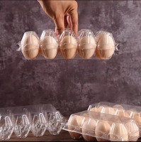 Boîtes d'emballage jetables antichoc épaissies plateau à oeufs en plastique Transparent processus de blister plateau de cadeau de supermarché pour oeufs de canard