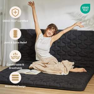 Đệm <span class=keywords><strong>Futon</strong></span> Nhật Bản 3 inch dày, đệm ngủ di động, thoáng khí, gấp gọn được, mút cao cấp, chất liệu sợi nhỏ, thảm Tatami - Product Image 2