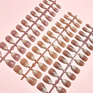 Uñas Postizas de ABS con Diseño de Almendra, Color Brillante, para Vacaciones de Verano en la Playa, Fáciles de Colocar en 5 Minutos, con Logotipo Personalizado, MOQ Bajo, Novedad 2026 - Product Image 1