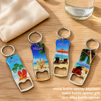 Porte-clés souvenir personnalisé, ouvre-bouteille, logo personnalisé, résine époxy, porte-clés en métal, cadeau commémoratif de voyage pour touristes