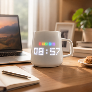 Taza LED Inteligente con IA, Pantalla de Temperatura, Arte de Píxeles Personalizado, <span class=keywords><strong>Recordatorio</strong></span> de Hidratación, Batería Recargable de 600mAh, Taza de Café con Mini Juegos - Product Image 1