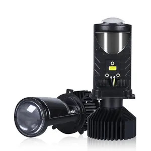 En iyi satmak araba led far 12V balıkgözü Y6 led h4 mini lens Hi/lo işın işık Y7 Y8 Y9 Y10 mini projektör bi-led lens ampuller