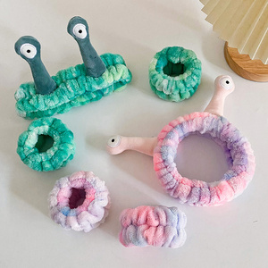 3-piece set of cute <strong>snail</strong>-eyed coral-fiber <strong>makeup</strong> hair bands, soft face wash <strong>headbands</strong>, elastic ladies' spa <strong>headbands</strong> - Product Image 3