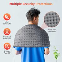 Arrêt automatique 6 réglages de chaleur Alimenté par USB Coussin chauffant pour le dos écologique avec sangle pour la taille Cadeau de soulagement de la fatigue portable
