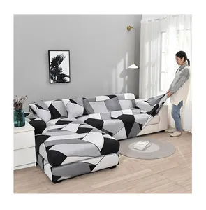 Neues Design L-Form 1.2.3 .4 SITZ bedruckt Durable Thick Slip cover Stretch elastische Sofa garnitur