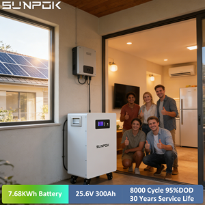 Sunpok 2026, Nueva Batería Lifepo4 de 7.5Kwh, 24V 300Ah, Batería de Litio de 24V 300Ah para Almacenamiento de Energía para Sistemas Solares - Product Image 1