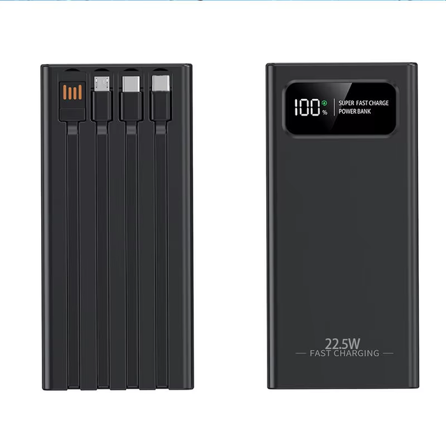 Hot Sale 20W+22.5W PD+QC LCD Display Power Bank 10000/20000mAh Large Capacity Portable Outdoor Fast Charging Charger With Cables