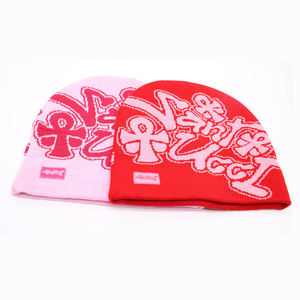 Gorro Moderno Personalizado Estilo Y2K sin Dobladillo, con Tejido Jacquard y Forro de Satén para un Uso Diario Cálido y Cómodo en Invierno - Product Image 1