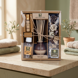 Handcrafted Wooden <b>Reed</b> <b>Diffuser</b> Set Rectangular Paraben Free Alcohol Free Long Lasting Aroma - Product Image 3