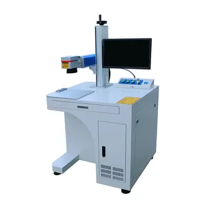 Máquina de marcação a laser de fibra de gravação de logotipo de alumínio de ferro de aço para desktop