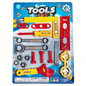 Kit d'outils de bricolage en bois : établi, boîte à outils, perceuse, jouet d'ingénieur pour jeu d'imitation, développement des compétences et activité éducative - Product Image 1