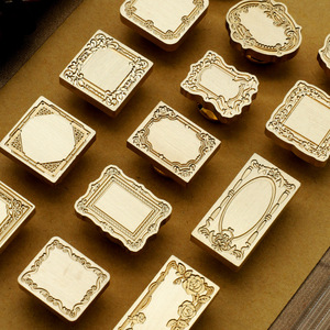 Meilleur <span class=keywords><strong>prix</strong></span> Série Bordures Rétro Cadre photo de style européen Motifs rétro Tête de sceau à cire - Product Image 4