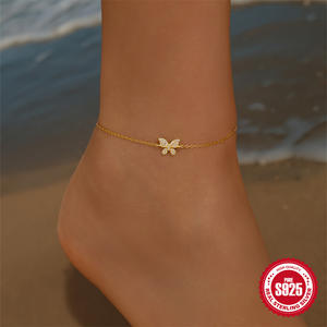 हॉट सेलिंग व्यक्तिगत तितली एकांलेट 14k गोल्ड प्लेटेड सरल उत्कृष्ट लक्जरी महिलाओं के बुटीक गहने - Product Image 3