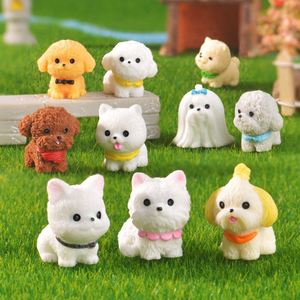 Figurines de chiens miniatures en résine assorties, adorables miniatures d'animaux pour l'artisanat DIY, jardin féerique, micro-paysage, maison de poupée, décoration intérieure - Product Image 3