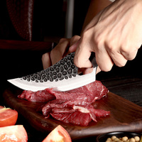 Couteau de chef serbe Grandsharp personnalisé de 6 pouces, forgé à la main en acier inoxydable, couteau à viande, couteau de boucher, couteau Viking, couteaux de cuisine d'extérieur