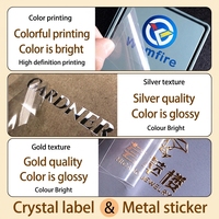 Autocollant de transfert UV personnalisé en PET, transparent, gaufré 3D, imperméable, à peler et coller, pour emballage cadeau