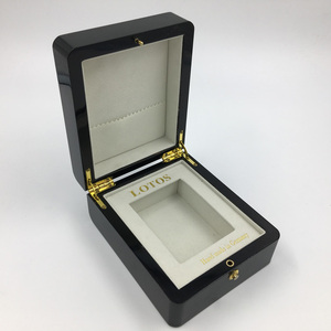 Custom Luxury Black Golden <strong>Lacquer</strong> Wooden Packaging <strong>Box</strong> <strong>Lacquer</strong> Paint Wood Packaging <strong>Box</strong> for Perfume Bottle EVA Velvet Insert - Product Image 6