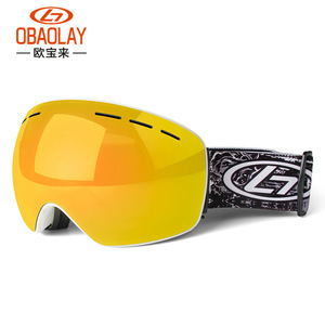 Gafas de Esquí OBAOLAY con Doble Capa Antivaho, Lentes de PC, Talla Única, Protección para Todo Clima - Product Image 1